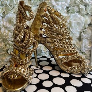 Gold Chain heels